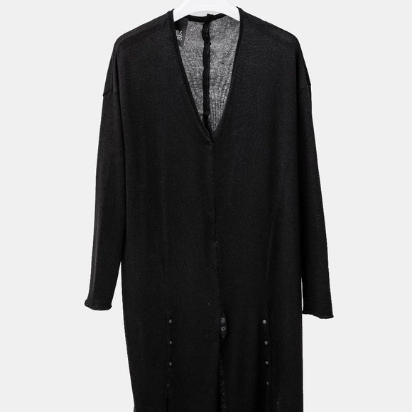 Lotus Eaters Long Black Button Cardigan - Picture 2 of 8